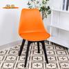 Cadeira Nórdica Eames, Cadeira Tulipa Simples, Cadeira de Plástico com Encosto Macio, Cadeira de Hotel, Cadeira de Jantar, Design Nórdico Simples