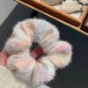 Dulce Liga para el Cabello Scrunchie para Mujeres, Satén de Alta Gama Estilo Coreano Versátil Cuerda para el Cabello, Suave Encaje Lunares Accesorio para el Cabello, Pañuelo Cuadrado para la Cabeza
