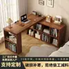 Escritorio de Esquina Estilo Mid-Century de Madera Maciza Escritorio de Computadora para Habitación de Niñas Escritorio con Gabinete Integrado Banco de Trabajo de Esquina Escritorio