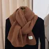 Cachecol Feminino 2026 Novo Inverno Espessado Quente Tricotado com Vibe Estilo Coreano para Estudantes, Pequeno Acessório Aquecedor de Pescoço