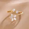 Anillo Clásico Europeo de Lujo Ligero con Circonita Cúbica Completa para Mujer, Temperamento de Lujo, Transfronterizo, TEMU, Joyería Más Vendida, Venta al por Mayor, En Stock