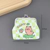 Monedero Kapibala, bonito monedero de PU, minibolso de dibujos animados para auriculares, bolsa de almacenamiento, bolso portátil para llaves, bolso de línea