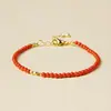 Pulseira Nanhong com Múltiplos Círculos para Mulheres, Contas de Jade Natural de Alta Qualidade, Pulseira de Ágata Vermelha, Coral e Pequenas Contas de Arroz