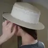 Sombrero de Paja de Copa Plana Tejido de Encaje Estilo Hepburn Francés para Mujer Verano Viaje Vacaciones en la Costa Playa Sombrero de Protección Solar
