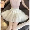 Falda Corta Estilo Deseo Puro 2026, Falda Pomposa de Malla Súper de Hada, Falda de Cintura Alta Adelgazante Línea A, Falda Versátil de Longitud Media con Capas