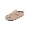 Más que Celebridad Cibernética INS Birkenth Zapatos 2025 Huecos Transpirables Piel de Vaca Altura Interna Tacón Bajo Cuero Baotou Zapatillas de Exterior