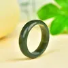Anel de jade Hetian de Xinjiang natural Anel de jade simples igual para homens e mulheres Acessórios de casal elegantes e da moda
