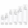 COMO garrafa de vácuo 15ml 30ml 50ml desinfetante para as mãos emulsão garrafa cosmética imprensa sub-garrafa de spray de vácuo