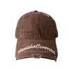 Gorra de béisbol estilo americano con estampado de leopardo y bordado de letras, diseño rasgado estilo callejero, versátil y favorecedora, gorra de moda unisex