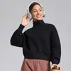 Conjunto de sudadera con medio cierre y forro polar engrosado para otoño e invierno, moda de alta gama, conjunto deportivo casual para correr y fitness para mujer