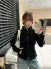 Chaqueta de Polar con Cuello Alto Otoño 2026 para Mujer Ajustada a la Cintura Cintura Pequeña Polar Suave y Liso Adelgazante Chaqueta con Cremallera
