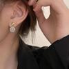 Pendientes de flor pequeña con microincrustaciones de circonita, pendientes de primavera frescos y dulces, ligeros, de lujo, con temperamento que combina con todo.