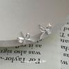 Pendientes de Colección Estilo Coreano de Plata S925 Cui Yan Jewelry Pendientes de Perlas con Lazo Estilo Ins Coreano para Mujer Modelo Nuevo 2025