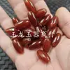 Cuentas de ágata marrón de tubo recto, cuentas de arroz color café, cuentas puntiagudas, cuentas de ágata roja "Wu Shi Pai" en forma de diamante