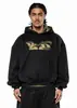 Conjunto casual de sudadera con capucha y bolsillo para uso diario y pantalón de chándal recto de pierna ancha con estampado de camuflaje, unisex