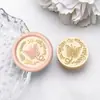 Sello de cera transfronterizo con cabeza de cobre con patrones de luna, rosa y mariposa, cabeza de sello universal, accesorio de decoración para invitaciones de boda