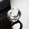 Anillo de acero inoxidable estilo punk rock europeo y americano, anillo de garra