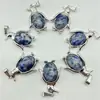 Venta Caliente Transfronteriza Joyería Europea y Americana Accesorios para Collares Cristal Natural Ágata Piedra Preciosa Colgante de Pingüino Aleación Accesorios Ecológicos