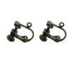 Pendientes envío invisible diy tornillo de cabeza plana clip para oreja accesorios chapado en cobre con anillo de suspensión clip para oreja sin convertidor para agujero de oreja