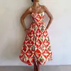 Vestido de tirantes casual, elegante y a la moda, estampado digital nuevo, transfronterizo, vestido de verano para mujer