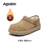 Botas de Nieve de Suela Gruesa Aogushi Deng para Mujer 2026 Nuevas de Invierno Retro Peluche Papa Pequeña Forradas Suela Suave Botas de Algodón Pan