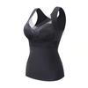 806 Ropa Interior Térmica para Mujer Terciopelo Autocalentable Espesor Interior Encaje Sujetador Ropa de Otoño Camiseta Base Chaleco Térmico para Mujer