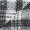 Tejido de Lana Espiga Blanco y Negro de Fibra Sintética Completa con Pelo Largo, Tejido para Ropa, Suministro Directo del Fabricante, Tejido de Lana Gruesa