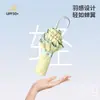 Paraguas coreano fresco y sencillo de encaje con mango pequeño curvo, plegable, doble uso para sol y lluvia, con revestimiento de color, paraguas de protección solar