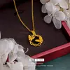 Libro Rojo Pequeño Mismo Estilo Corona Doble Mariposa Colgante Oro Arena Moda Elegante Combinación Perfecta Gama Alta Nicho Colgante de Mariposa