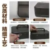 Estojo de lápis portátil de arte transfronteiriço, estojo de lápis preto de dupla camada 681, estojo de lápis para estudante de arte, preto fosco atacado
