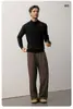 Suéter de punto para hombre, una pieza, polar, nuevo para otoño e invierno, suéter de estilo casual para hombre, forrado de polar y engrosado, suéter de color liso de moda