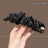 Novo Acessório de Cabelo Presilha Banana com Laço 2026, Estilo Universitário Presilha Mágica para Rabo de Cavalo Alto para Mulheres, Presilha de Garra Exquisita e Sofisticada