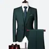 Comercio Exterior Nuevo Traje Casual de Negocios para Hombre Tres Piezas Dos Botones Coreano Corte Delgado Traje para Novio Traje de Hombre
