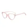 Gafas de protección ocular marco al por mayor ojo de gato gafas lisas tendencia venta caliente moda TR90 ultraligero retro transfronterizo luz azul gafas
