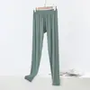 Calças longas casuais folgadas e elásticas de modal para primavera e outono, plus size, novas leggings de cintura alta sem costura para mulheres
