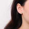 Los pendientes de carácter plata S925 plata de ley color chapado con incrustaciones de perlas simples versátiles moda femenina pendientes de corona