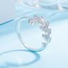 Hojas Hojas Hojas Jóvenes Ramas de Olivo Anillo para Mujer Vivo Articulación del Dedo Índice Distintiva para Mujer Joyería Plateada para el Cabello