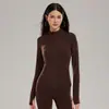 Chamarra de Yoga Transfronteriza para Mujer, Cuello Alto, Top Elástico Ajustado, Chaqueta Deportiva con Cremallera de Manga Larga con Sensación de Segunda Piel