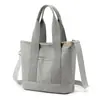 Bolso de lona nuevo de estilo japonés muy elegante, moderno y sencillo, bolso tote de gran capacidad, adecuado para el uso diario, bolsa para el almuerzo multiusos para mujer