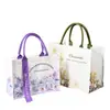 Bolsa Tote Pronta Splicing de Lona Bolsa de Linho Bolsa para Livros Bolsa de Compras Bolsa de Lona e Juta Bolsa para Roupas Bolsa de Publicidade