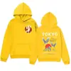 Sudadera con Capucha de Diseño de Marca de Moda Elemento Japonés Estampado de Grulla Simple y Versátil