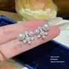 Pendientes de Moda de Aguja de Plata 925 con Cubos de Perla de Venta Caliente Pendientes Dulces de Nicho de Gama Alta Pendientes de Diseño Exquisito