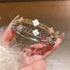 Pulsera de Flor con Baño de Oro Real y Circonita Moda Celebridad de Internet Pulsera de Alto Sentido Moda Exquisita Joyería Nueva Venta al por Mayor Mujeres