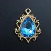 Base Dourada - Pingente Único em Forma de Gota de Água Renda Diamante Dourado Acessórios Pendentes Material para Brincos Pulseira Joias