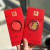 Adesivos de Telefone de Ouro Puro 999 para o Festival da Primavera, Artesanato em Metal de Envelope Vermelho de Alta Qualidade, Presentes para Reunião Anual