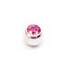 Anillo para el ombligo Gaby incrustado con Bola de Diamante de Gema Anillo para el ombligo Europeo y Americano bola de taladro a presión de acero inoxidable hebilla de ombligo fabricantes joyería de perforación de punto