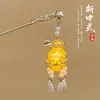 Horquilla de linterna de borla brillante para niños del Festival de Medio Otoño, moño de estilo antiguo, accesorio para el cabello de palacio del Lago Oeste para niñas