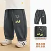 Roupas infantis Kaka Panda calças de algodão puro para meninos calças casuais de outono para meninas calças retas infantis calças compridas de bebê de outono