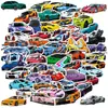 50 adesivos impermeáveis de desenho animado legal com decoração de locomotiva de corrida para notebook, capa de celular, copo de água, bagagem, diário