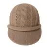 Otoño e Invierno 100% Cachemira Pura Cálido y a Prueba de Frío Gorro de Lana Tejido Moda Europea y Americana Versátil Gorro de Felpa para Otoño e Invierno